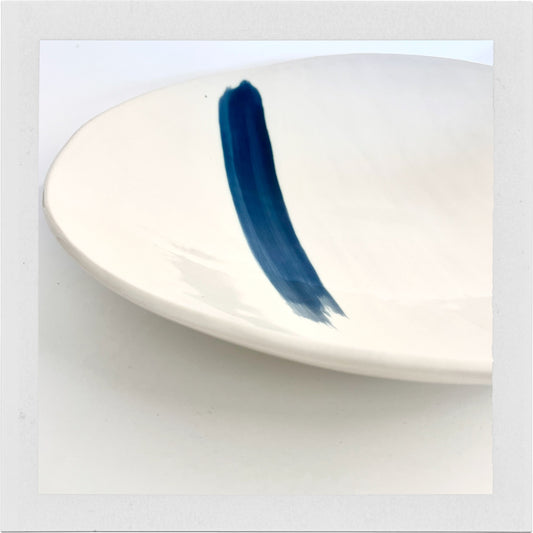 Large Serving bowl - Brushstroke design